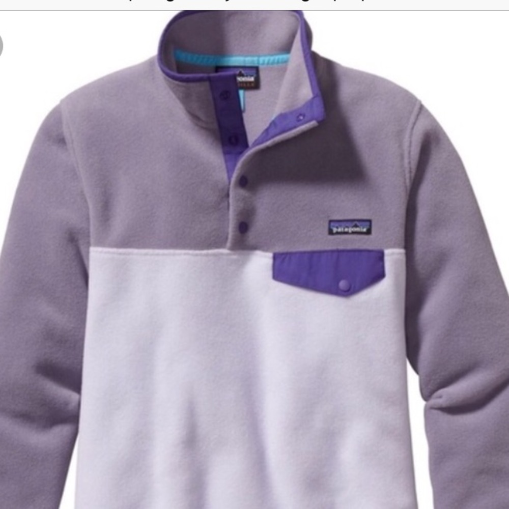 Patagonia synchilla light purple button up